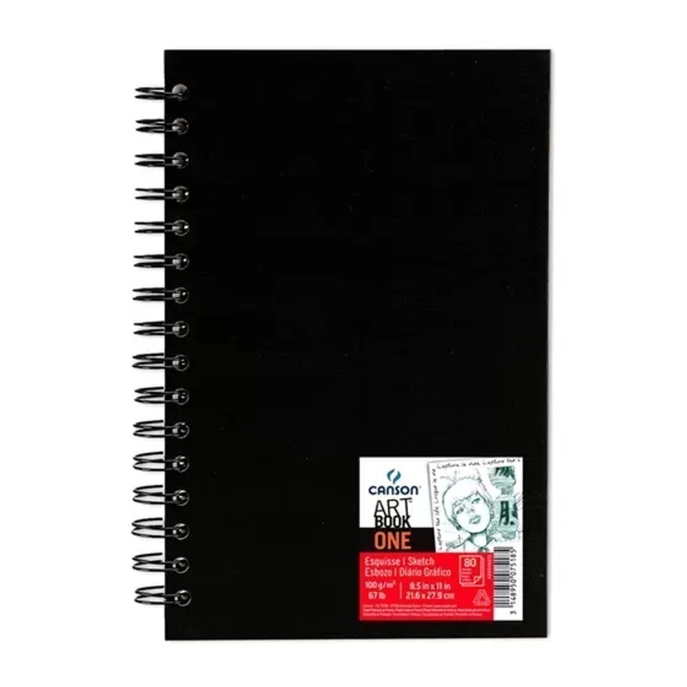 Caderno Artb One Espiral Canson: A5, 80 Folhas 100g
