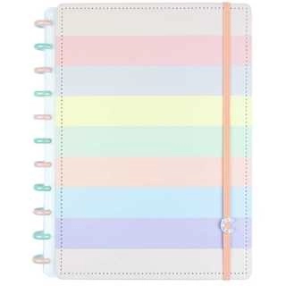 Caderno Inteligente Arco-íris Pastel Grande Com 80 folhas offset 90g