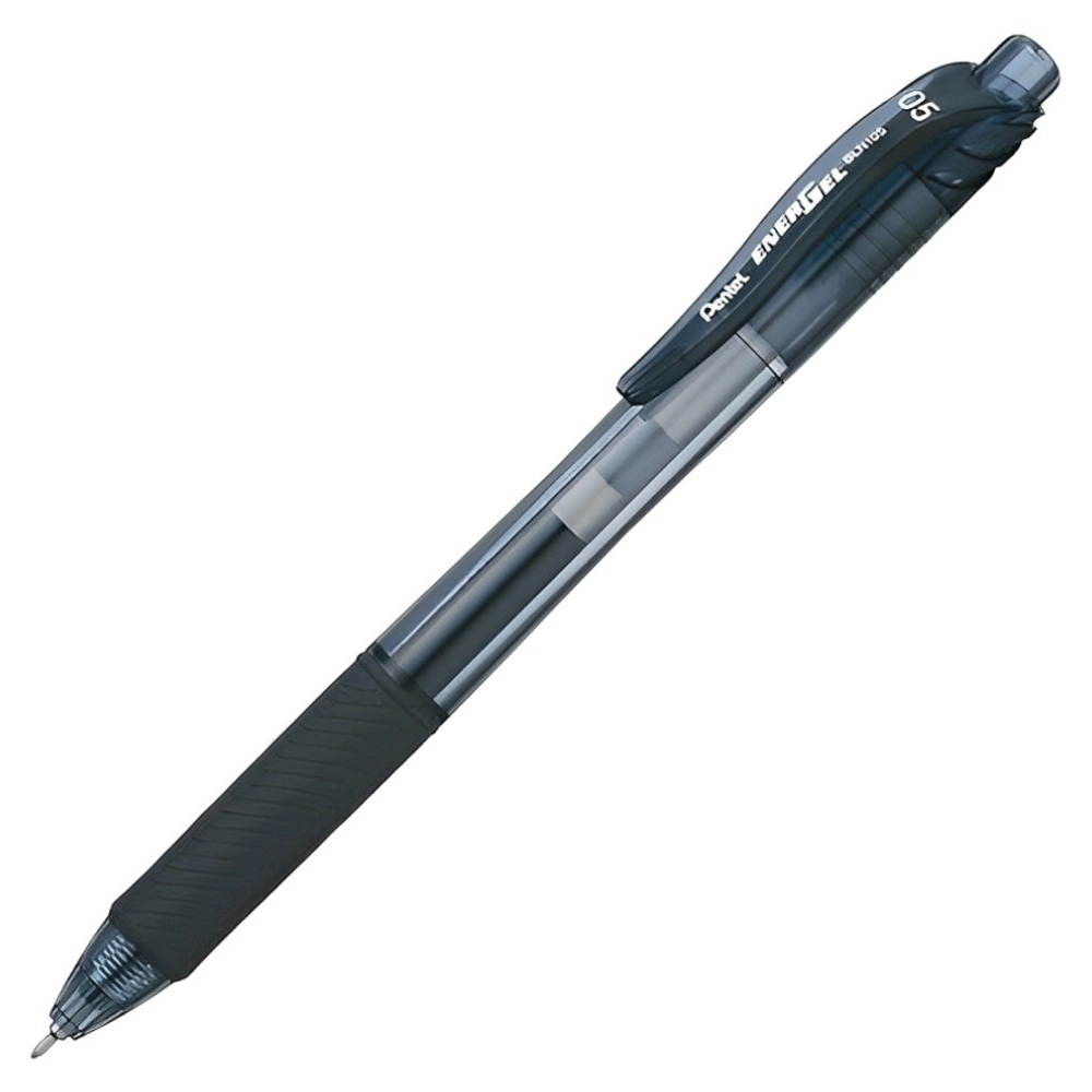 Caneta Gel Retratil Pentel Energel-X, 0.5mm, Preta, BLN105-AN