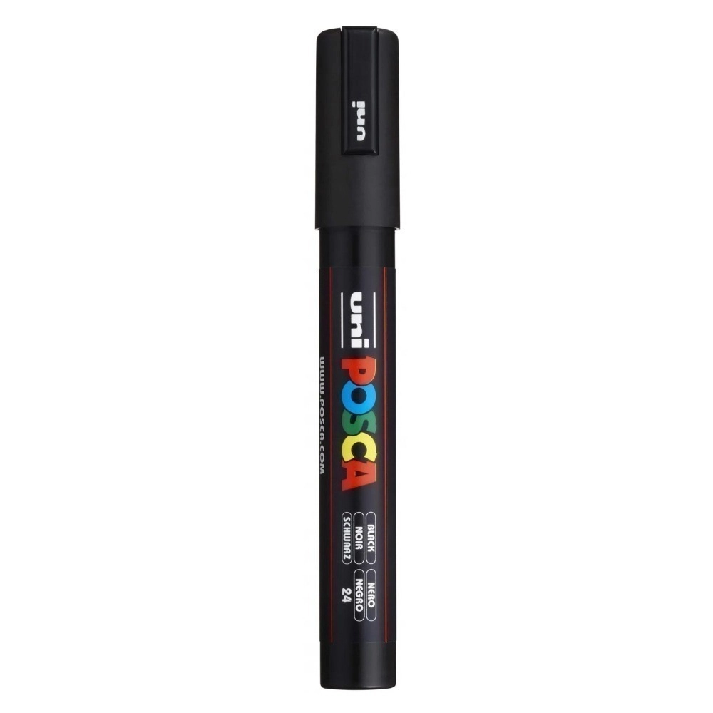Caneta Posca Uni Ball PC-5M Preta - 1 UN