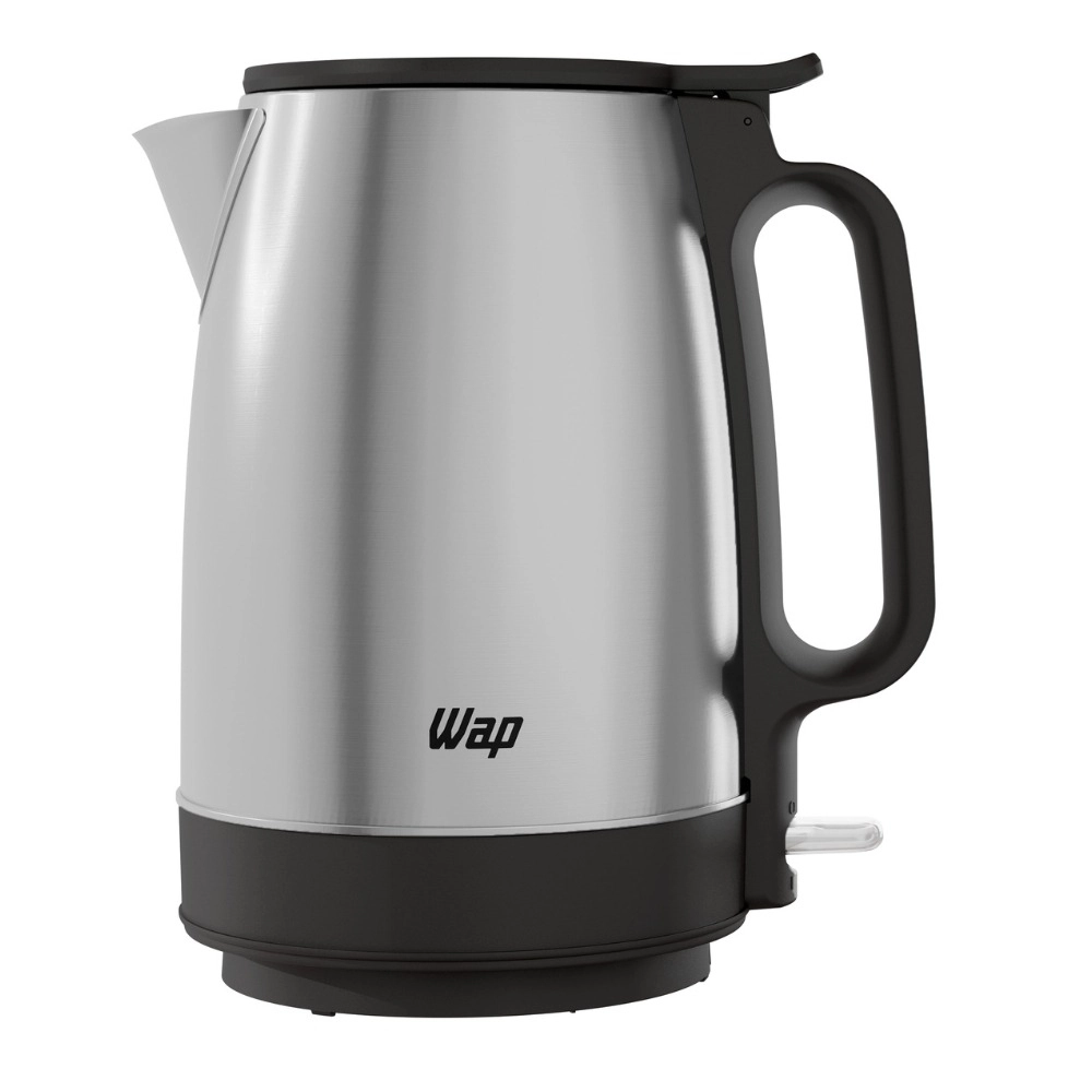 Chaleira Elétrica WAP WCE2 Portátil, Aço Inox, 1,7 Litros, Preto/Cinza, 127V