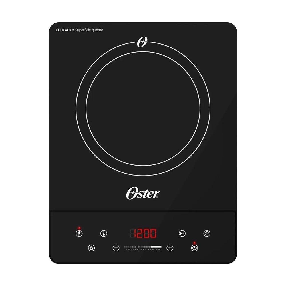 Cooktop de Indução 1 Boca Oster Touch Screen Portátil, OTOP100, 127V