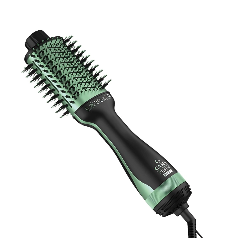 Escova Secadora Gama Babosa Brush 3D Preto/Verde - Bivolt
