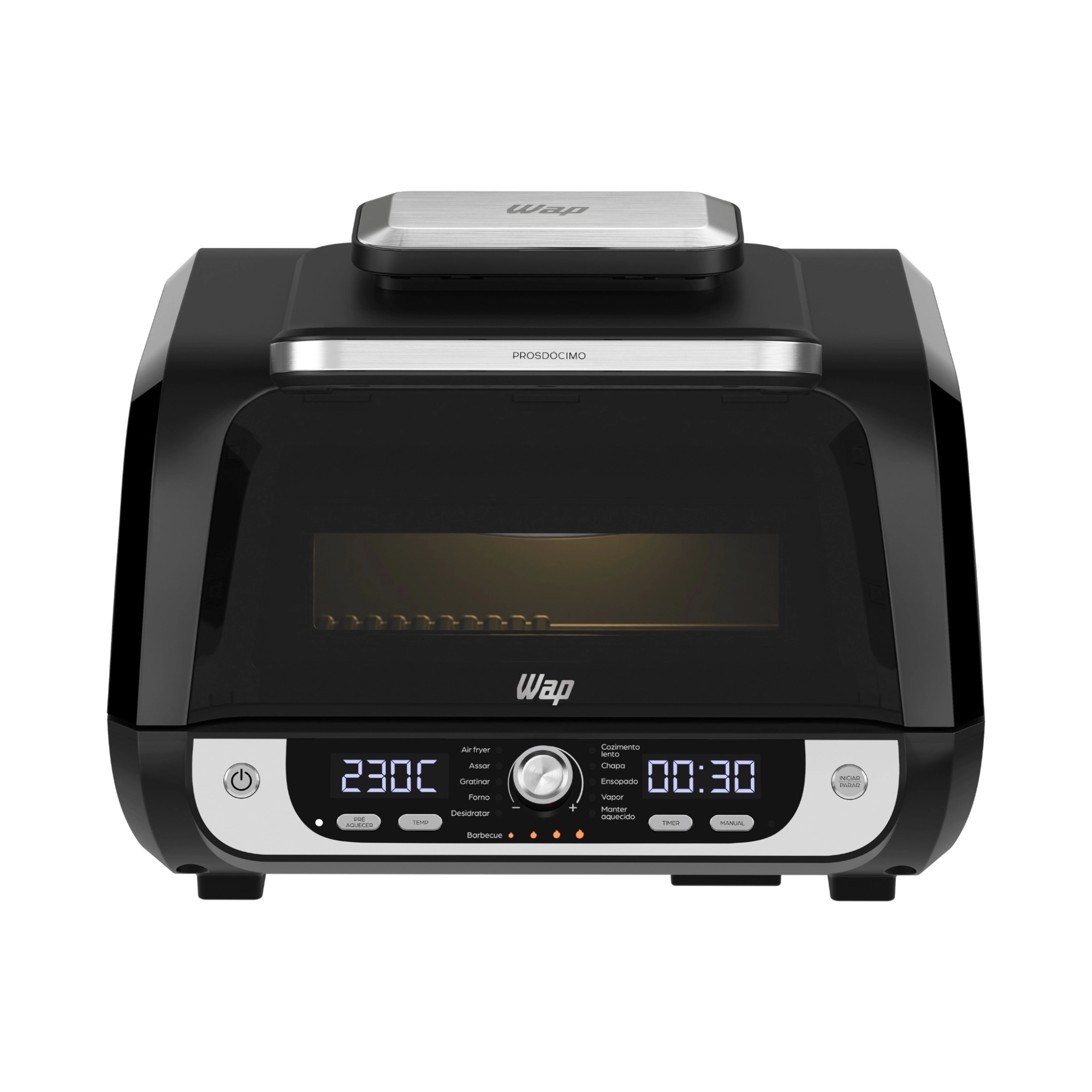 Fritadeira Elétrica Wap AirFryer Barbecue Digital 12 em 1 1700W 127V