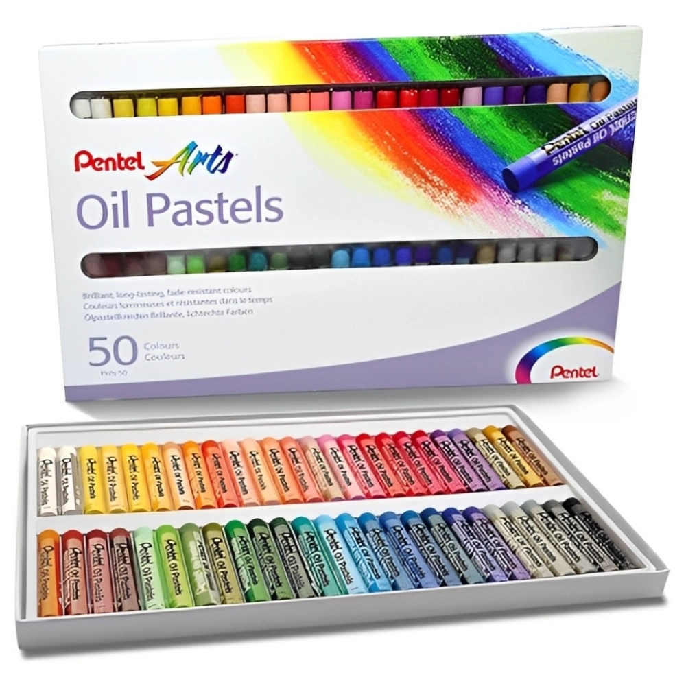 Giz De Cera Pentel Arts A Óleo, 50 Cores, PHN-50