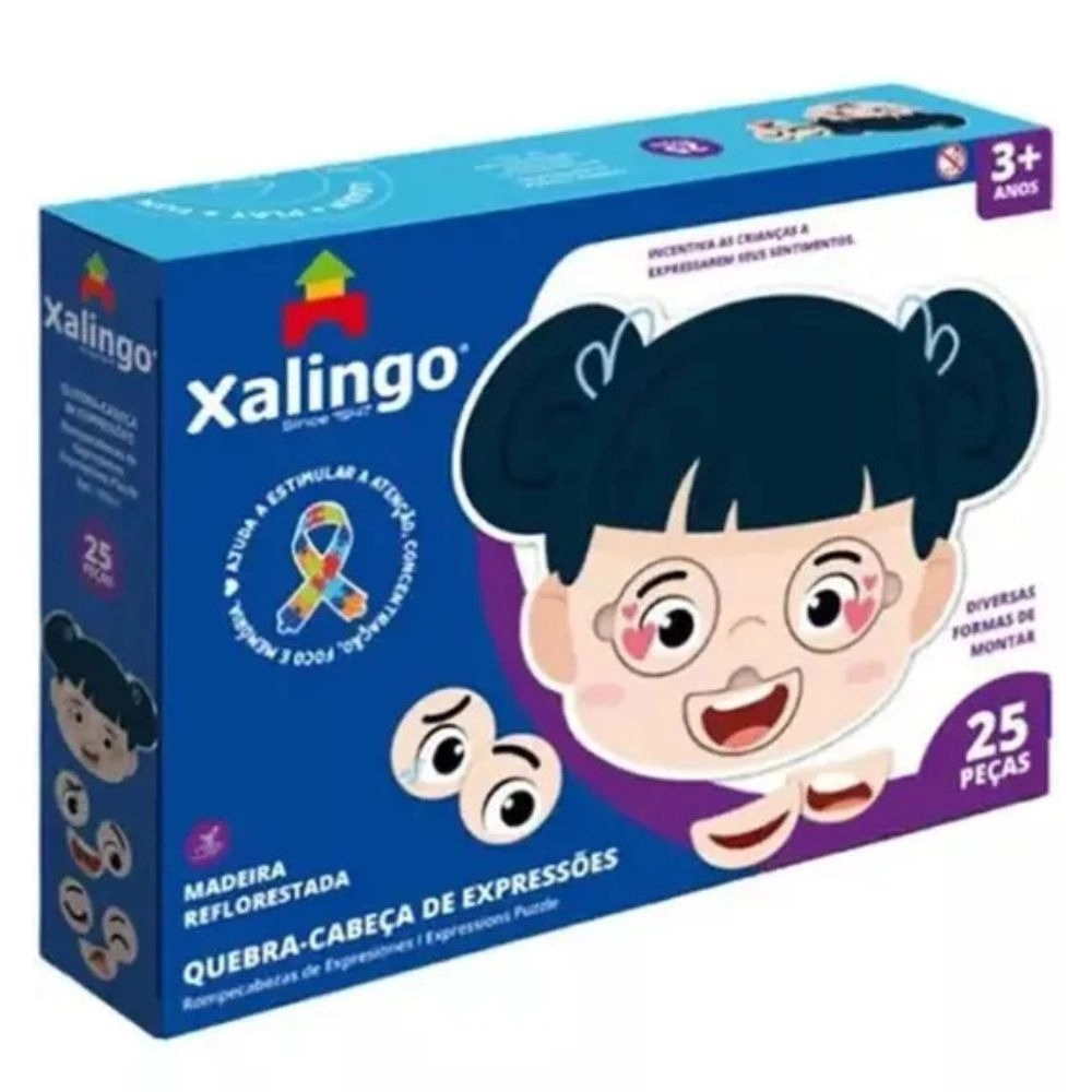 Quebra-cabeça De Encaixe Expressões 2 Xalingo Quebra-cabeça De Encaixe Expressões 2 Xalingo