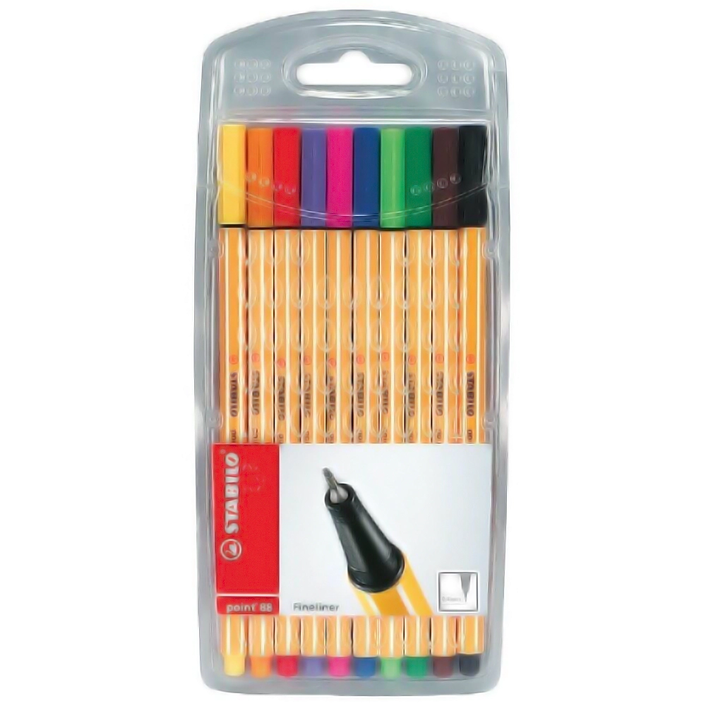 Stabilo Point 88: Kit com 10 Canetas Ponta Fina