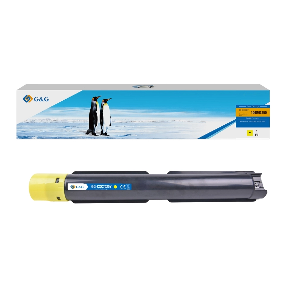 Toner Compatível para Xerox VersaLink C7020, C7025, C7030 | Amarelo | Rendimento 9.800 Páginas | GG